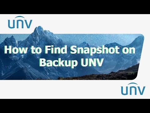 How to Find Snapshot on Backup UNV