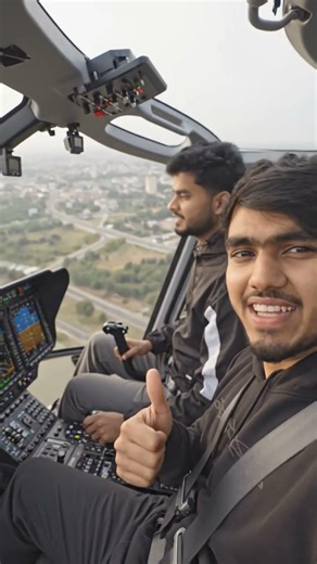 two friends helicopter ride experience share .. #shortvideo #helicoptershot #shorts #me #explore