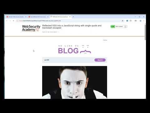 PortSwigger - XSS - Reflected XSS into a JavaScript string with single quote and backslash escaped