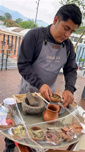 Salsa making time in Oaxaca! @tierradelsolrestaurante #salsa #cooking #food