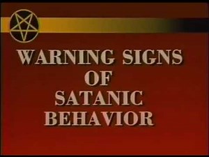 Warning signs of Satanic behavior vhs 1990