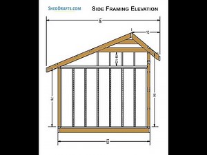 10x12 Saltbox Storage Shed Plans Blueprints
