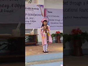 Chloe's Words of Gratitude || Kindergarten || 5 years old || Moving-up Ceremony
