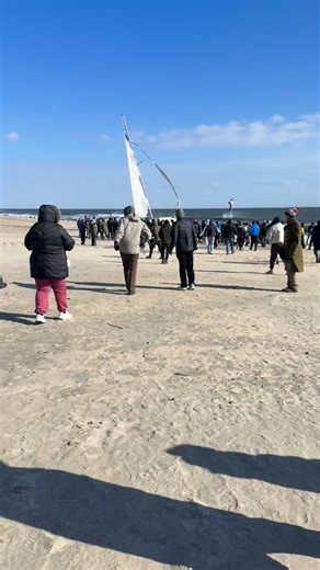 The frozen tundra, Sea Girt beach this morning. Wind chill -15 degrees | Sea Girt 5K