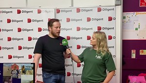 Declan from Diligent Corporation spoke with Michaela about what it is they do, the types of roles at the company and how they’re getting on at #JobsExpoGalway. | Jobs Expo Ireland | Facebook