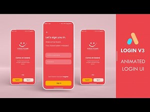 Animated Login UI Design for android with Free aia file part 2 | Login V3 | Kodular | Niotron