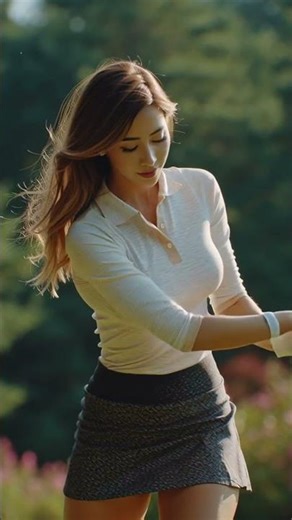 ✨ Fairway Fashion Walk 💚 Stunning Golf Mood 💫 #golf #golfswing #golffashion #shorts