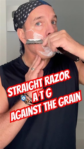 Straight Razor Shaving AGAINST THE GRAIN #shaving #razor #skincare #straight #howto