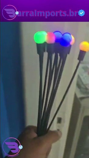 Luz Solar Vagalume LED Colorido Jardim Encantado à Prova d’Água IP67