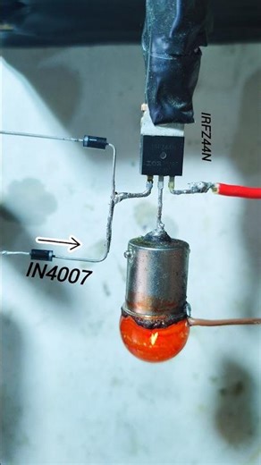 Single Touch Toggle Switch Circuit #shorts #sciencefairproject #electronic #bulb #mosfet
