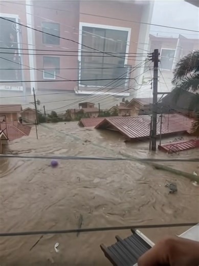 1.3M views · 9.1K reactions | Emergency Alert: Typhoon Kalmaegi devastates central Philippines! Heavy rains, fierce winds and rising floodwaters have submerged homes, halted travel and left entire communities on edge.   Local authorities are now racing against time. Aid convoys and rescue teams are moving in — every moment counts. #fblifestyle | When Weather Strikes | Facebook