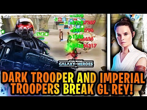 Dark Trooper Beats GL Rey With Imperial Troopers! Troopers Beat EVERY Team in SWGoH Almost!