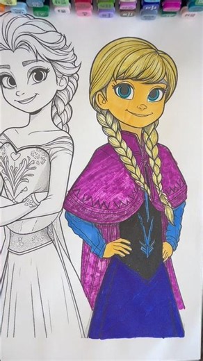 Frozen Anna Coloring Page | Relaxing Coloring Book for Kids 🎨❄️