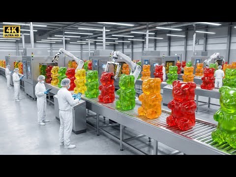 How Gummy Bears Are Made Full Factory to Store Process (Ultra Realistic ASMR)
