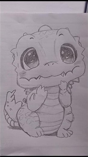 Cute dragon drawing ✨#art #artdrawing #pencilsketch #trending #music #song