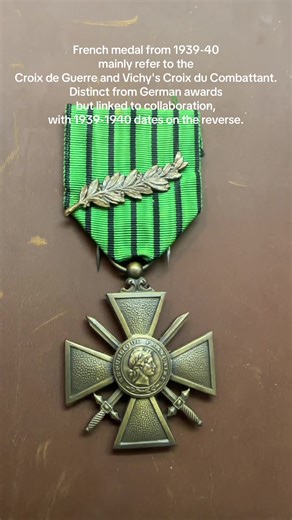 This medal was rewarded to the French who supported and helped the Germans in ww2