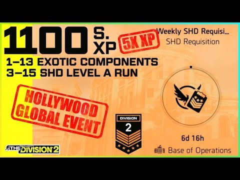 Grab 1-3 EXOTIC Components 1-5 SHD Levels & 1100 Seasonal XP A Run! Division 2