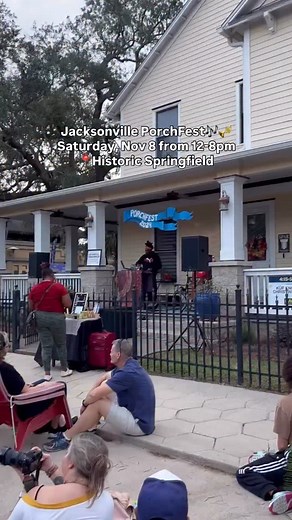 The porches are alive with the sound of music! 🎸🎤 Jacksonville PorchFest returns this Saturday for its 11th year in Historic Springfield. Grab your friends, stroll the neighborhood, and enjoy live music from front porches all day long! 🏡✨ Details: 🗓️Saturday, November 8 from 12-8pm 📍This year’s event takes place in the southeast quadrant of Historic Springfield (First to Fifth Street, Main Street to Walnut Street). The Welcome Tent is at E 4th Street and Market St. | Visit Jacksonville