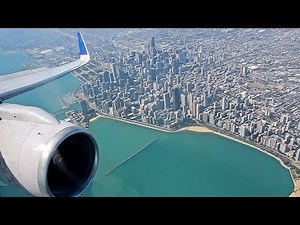 United Airlines B757-300 Arrival at Chicago O’Hare | Approach over City w/ Views