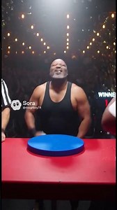 Wins the slapping contest