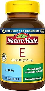 Nature Made Vitamin E 1000 IU (dl-Alpha) Softgels 60 Ct