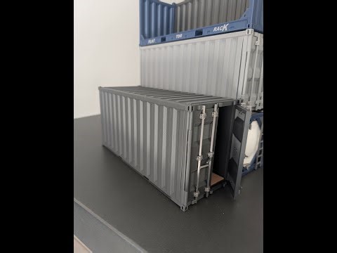 3d printed stackable shipping container assembly
