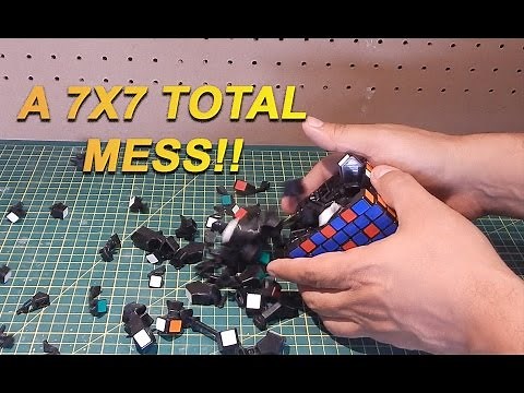 A 7X7 CUBE TOTAL MESS!!!!! - ASSEMBLING A 7X7 RUBIKS CUBE