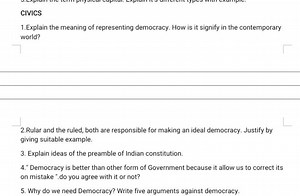 CIVICSExplain the meaning of representative democracy. How is... | Filo