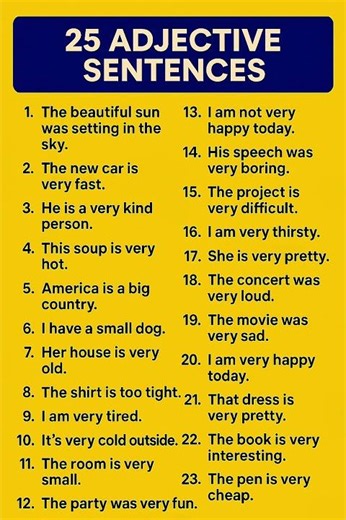 25 Adjective Sentences || English speaking practice || #viral #viralvideo #english #spokenenglish