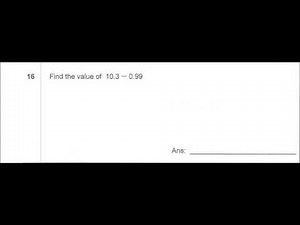 PSLE 2014 Maths Paper1 Q16