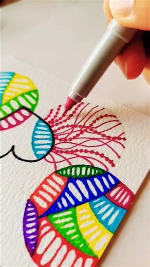 Easy Zentangle Patterns for Beginners #shorts #art