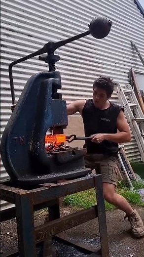 Fly press forging is a metalworking method where a machine called a fly press applies high pressure