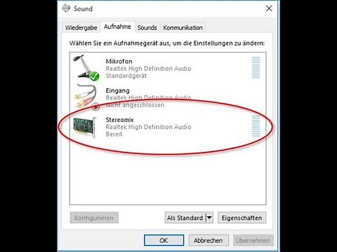 Stereomix in Windows 10 Re-Activate Recording Device