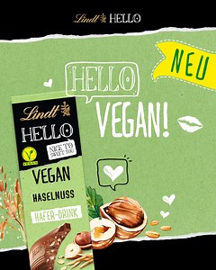 HELLO Vegan Haselnuss! Voll mild. Voll knackig. Voll vegan. Voll neu! 🍫🌰 | Lindt HELLO
