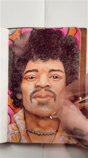 Drawing Jimi Hendrix with BIC pens #jimihendrix #drawing #art #drawingtechniques #livedrawing