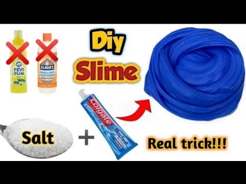 No glue, No botex, Toothpaste slime | Diy toothpaste slime | How to make slime with toothpaste