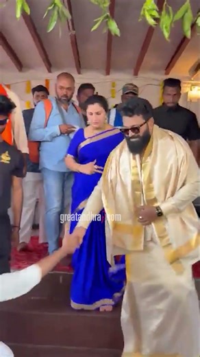 Actor Rishab Shetty at the venue of #JaiHanuman Pooja ceremony | greatandhra.com