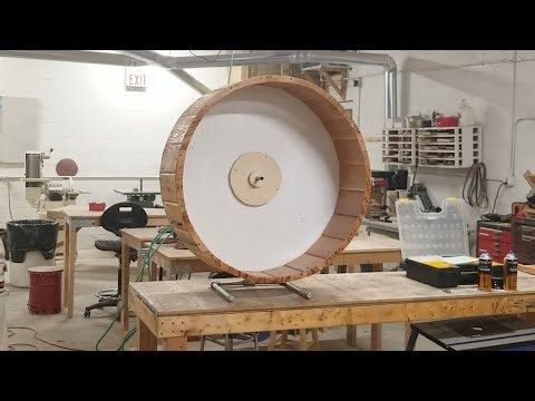 Homemade Wooden Cat Wheel!