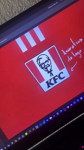 Animation du logo KFC en motion design