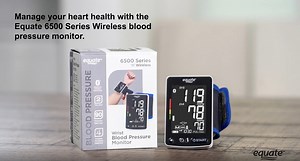 Equate 6500 Series Wrist Blood Pressure Monitor with Bluetooth Wireless Technology and Irregular Heartbeat Detection