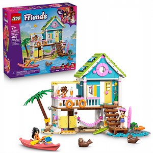 LEGO Friends Beach House with Seals Building Toy for Girls & Boys - Pretend Play Set for Kids, Ages 7 - W/3 Minidolls, 2 Toy Animals, & Accessories - Gift Idea for Birthdays - 42699