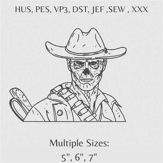 Ghoul 5" 6" 7" Fall Machine Embroidery Design - Etsy