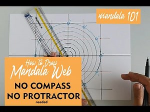 Basics of mandala| how to draw web for Mandala | no compass no protractor | Easy mandala grid