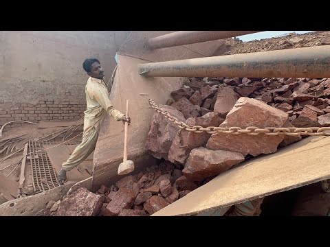 Monster Rock Crushing | Breaking Giant Boulder Stuck in Crusher Hopper – Extreme Hard Work