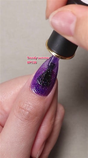 Dark Purple Glitter Nails: Trendy Summer Nail Art Ideas