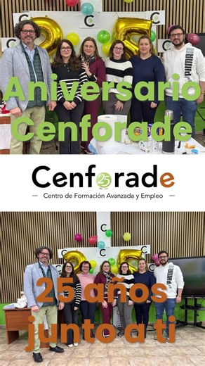 El pasado lunes 2 de febrero no fue un día cualquiera... ¡Cenforade celebró su 25 Aniversario! 🎂🥳 Un cuarto de siglo de esfuerzo, de evolución constante y de cumplir metas junto a vosotros. 25 años que se dicen pronto, pero que están llenos de momentos que nos han hecho llegar hasta aquí más fuertes que nunca. 💪✨ Fue un día para recordar de dónde venimos y, sobre todo, para coger impulso hacia lo que viene. 🌍🔥 ¡Gracias por ser parte de este viaje! ¡A por otros 25 años de éxitos juntos/as!. 