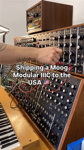 Soundgas on Instagram: "Shipping a Moog Modular IIIC out to a new home in the USA This Moog is just about ready for takeoff back to its homeland after a tender loving service from synth tech James Walker As you can see Job and Ewan have been working double time to get it safely packaged and ready to roll *subtle disclaimer for anyone who may be concerned: more padding was added to the big box before the end of the video, we just didn’t capture it on camera 😅"