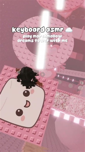 marshmallow tower ☁️ #roblox #keyboardasmr #robloxasmr #robloxshorts #obby