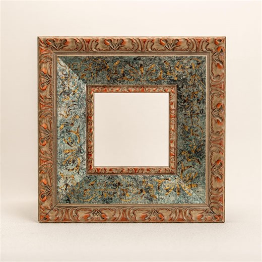 Teal & Gold Ornate Picture Frame, Vintage Style, Hand-finished - Etsy