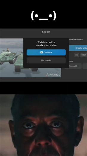 Need to watch ad to create your video.#prisma3d #shorts #fyp